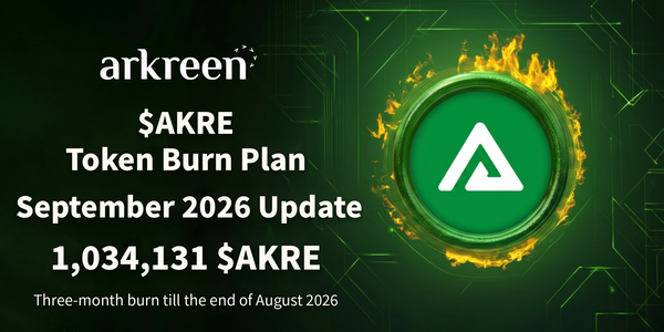 Arkreen's $AKRE Burn Update: 1,034,131 Tokens Removed (Sep 2026)